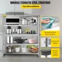 Storage Shelf, 5-Tier Storage Shelving Unit, Stainless Steel Garage Shelf, 180.1 x 45 x 180.1 cm Heavy Duty Storage Shelving, 74