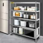 Storage Shelf, 5-Tier Storage Shelving Unit, Stainless Steel Garage Shelf, 180.1 x 45 x 180.1 cm Heavy Duty Storage Shelving, 74