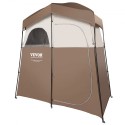 Camping Shower Tent, 83" x 42" x 83" 2 Rooms Oversize Outdoor Portable Shelter, Privacy Tent with Detachable Top, Pockets,