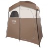 Camping Shower Tent, 83" x 42" x 83" 2 Rooms Oversize Outdoor Portable Shelter, Privacy Tent with Detachable Top, Pockets,
