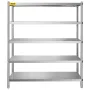 Storage Shelf, 5-Tier Storage Shelving Unit, Stainless Steel Garage Shelf, 180.1 x 45 x 180.1 cm Heavy Duty Storage Shelving, 74
