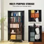 Metal Storage Cabinet with Wheels, 190.5 cm Locking Cabinet with 4 Adjustable Shelves & 2 Magnetic Doors, 90.7 kg Capacity per S