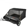 Tow Behind Lawn Sweeper 44 inch, 25 cu. ft Large Capacity Heavy Duty Leaf & Grass Collector with Adjustable Sweeping Height,