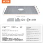 Shower Curb Kit, 1219x1524mm Shower Pan Kit with 50.8mm ABS Central Flange, Waterproof Membrane, Stainless Steel Grate, Shower P