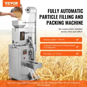 Automatisk partikelemballagemaskine, 0,002-0,22 lbs/1-100g