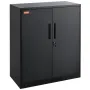 Metal Storage Cabinet with 2 Magnetic Doors and 4 Adjustable Shelves, 200 lbs Capacity per Shelf, Locking Steel Storage Cabinet,