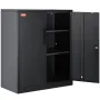 Metal Storage Cabinet with 2 Magnetic Doors and 4 Adjustable Shelves, 200 lbs Capacity per Shelf, Locking Steel Storage Cabinet,