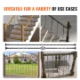 Staircase Metal Balusters, 44'' x 1/2" Galvanized Steel Decorative Banister Spindles, 10 Pack Deck Baluster with Hollow Single B