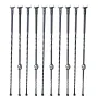Staircase Metal Balusters, 44'' x 1/2" Galvanized Steel Decorative Banister Spindles, 10 Pack Deck Baluster with Hollow Single B