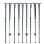 Staircase Metal Balusters, 44'' x 1/2" Galvanized Steel Decorative Banister Spindles, 10 Pack Deck Baluster with Hollow Single B