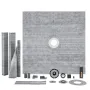Bruser kantsten Kit, 1828x1828mm brusepanesæt med 50,8 mm ABS
