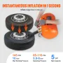 Tire Bead Seater, 5 Gal/19L Air Tire Bead Blaster with Pressure Gauge & Handle, 145 PSI Seating Tool Inflator Tank, 85-116 PSI O