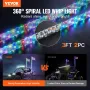 LED piskelys 2pcs 3ft RGB Spiral Antenna Light Remote App ATV