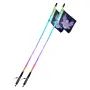 LED piskelys 2pcs 3ft RGB Spiral Antenna Light Remote App ATV