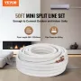 15240mm Mini Split Line Set, 6,4 & 9,5 mm O.D Kobberrør rør og