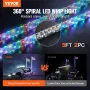 2 PCS 5 FT Whip Light, APP & RF Remote Control Led Whip Light, Waterproof 360° Spiral RGB Chasing Lighted Whips with 4 Flags, fo
