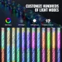 2 PCS 5 FT Whip Light, APP & RF Remote Control Led Whip Light, Waterproof 360° Spiral RGB Chasing Lighted Whips with 4 Flags, fo