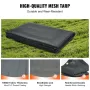 Dump Truck Mesh Tarp, 6 x 14 ft, PVC Coated Black Heavy Duty