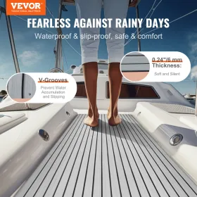 Bådgulve, Eva Foam Boat Decking 94,5 "X 45,7", ikke-skridsikre