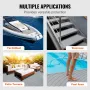 Boat Flooring, EVA Foam Boat Decking 240 x 116.1 cm, Non-Slip Self-Adhesive Flooring, 2.78 m² Marine Carpet for Boats, Yacht, Po
