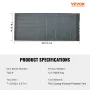 Dump Truck Mesh Tarp, 7 x 22 ft, PVC Coated Black Heavy Duty
