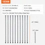 Staircase Metal Balusters, 111.76 cm x 1.27 cm Galvanized Steel Decorative Banister Spindles, 10 Pack Deck Baluster with Hollow 