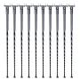 Staircase Metal Balusters, 111.76 cm x 1.27 cm Galvanized Steel Decorative Banister Spindles, 10 Pack Deck Baluster with Hollow 