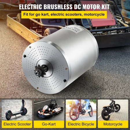 3000W 72V børsteløs motor, elektrisk scootermotor med 4900