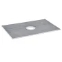 Shower Curb Kit, 1524x965mm Shower Pan Kit with 160mm Central Drain, Lightweight EPS Shower Installation Kits with 2 Waterproof 
