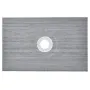 Shower Curb Kit, 1524x965mm Shower Pan Kit with 160mm Central Drain, Lightweight EPS Shower Installation Kits with 2 Waterproof 