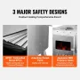 Wood Stove, 218.44 cm, Stainless Steel Camping Tent Stove, Portable Wood Burning Stove with Chimney Pipes & Gloves, 49161.3 cm³