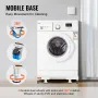 Mini Fridge Stand Universal Laundry Pedestal, Adjustable Refrigerator Stand with Smooth Casters, Washing Machine Multi-Functiona