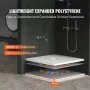 Shower Curb Kit, 914x914mm Shower Pan Kit with 160mm Central Drain, Lightweight EPS Shower Installation Kits with 2 Waterproof C