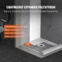 Shower Curb Kit, 914x914mm Shower Pan Kit with 160mm Central Drain, Lightweight EPS Shower Installation Kits with 2 Waterproof C