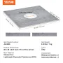Shower Curb Kit, 914x914mm Shower Pan Kit with 160mm Central Drain, Lightweight EPS Shower Installation Kits with 2 Waterproof C