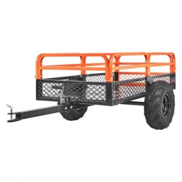 Heavy Duty Steel ATV Dump Trailer, 1500-Pound Load Capacity 15 Cubic Feet, Tow Behind Dump Cart Garden Trailer, with Removable