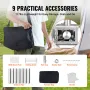 Wood Stove, 203.20 cm, Stainless Steel Camping Tent Stove, Portable Wood Burning Stove with Chimney Pipes & Gloves, 11471 cm³ Fi