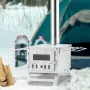 Wood Stove, 203.20 cm, Stainless Steel Camping Tent Stove, Portable Wood Burning Stove with Chimney Pipes & Gloves, 11471 cm³ Fi