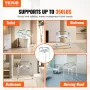 Commode Chair, Bedside Commode with Padded Seat and Arms, 7-Level Adjustable Height, 5.8L Removable Bucket, Easy to Assemble, 35