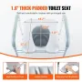 Commode Chair, Bedside Commode with Padded Seat and Arms, 7-Level Adjustable Height, 5.8L Removable Bucket, Easy to Assemble, 35