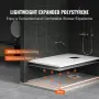 Shower Curb Kit, 1524x965mm Shower Pan Kit with 160mm Offset Drain, Lightweight EPS Shower Installation Kits with 2 Waterproof C