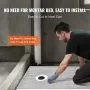 Shower Curb Kit, 1524x965mm Shower Pan Kit with 160mm Offset Drain, Lightweight EPS Shower Installation Kits with 2 Waterproof C