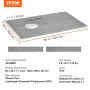 Shower Curb Kit, 1524x965mm Shower Pan Kit with 160mm Offset Drain, Lightweight EPS Shower Installation Kits with 2 Waterproof C
