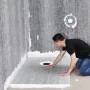 Shower Curb Kit, 1524x965mm Shower Pan Kit with 160mm Offset Drain, Lightweight EPS Shower Installation Kits with 2 Waterproof C