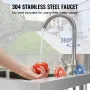 Rustfrit stål Utility Sink, 1 Rum fritstående lille vask
