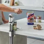 Manual Can Opener, Commercial Table Opener for Large Cans, Heavy Duty Can Opener with Base, Adjustable Height Industrial Jar Ope