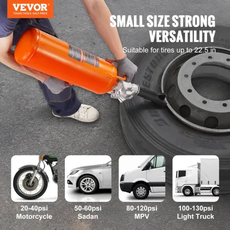 Tire Seater, 2.1 Gal/8 L Air Tire Blaster, 120 PSI Handheld Blaster, Upgraded Portable Tire Inflator Tool, 85-116 PSI Operating 