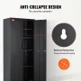 Metal Storage Cabinet, Steel Locking Storage Cabinet with 2 Magnetic Doors and 4 Adjustable Shelves, 180.34 cm Metal Cabinet 90.