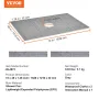 Shower Curb Kit, 1219x1828mm Shower Pan Kit with 160mm Central Drain, Lightweight EPS Shower Installation Kits with 2 Waterproof