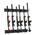 Gun Rack, Indoor Gun Rack Wall Mount, 6-Slot Vertical Rifle Shotgun Gun Rack, 180 lb Heavy Duty Metal Wall Gun Rack Display